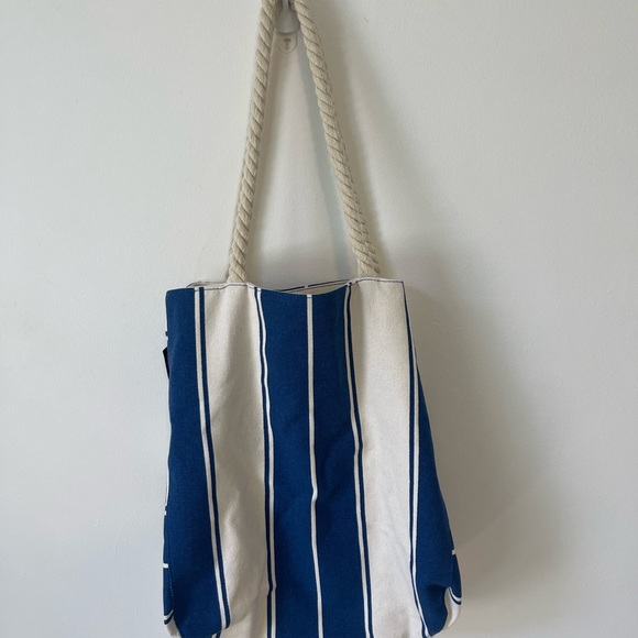 Lancôme Cream and Blue Tote Bag - Picture 2 of 5